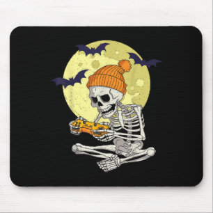 Grappige Halloween Skeleton Gamer Videogames Jonge Muismat
