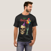 Grappige Halloween Skull Party Ballonnen T-shirt (Voorkant volledig)