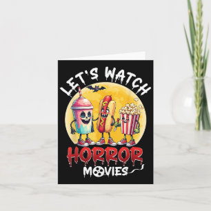 Grappige Halloween Snack Personages Let's Watch Ho Kaart