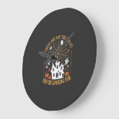 Grappige Halloween-snoepjes Spookhuisontwerp_ Grote Klok (Hoek)