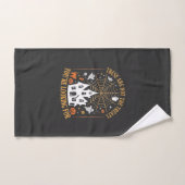 Grappige Halloween-snoepjes Spookhuisontwerp_ Handdoek (Handdoek)