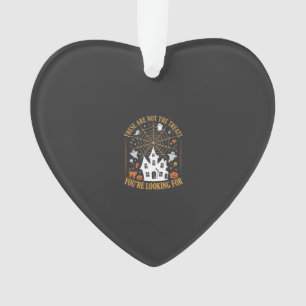 Grappige Halloween-snoepjes Spookhuisontwerp_ Ornament