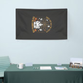 Grappige Halloween-snoepjes Spookhuisontwerp_ Spandoek (Beurs)