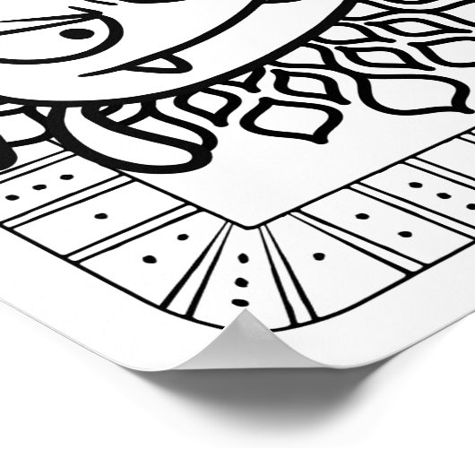 Grappige Halloween Spider Kleurplaat Poster (Hoek)