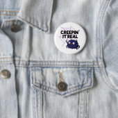 Grappige Halloween Spin Pun Creepy It Real Ronde Button 5,7 Cm (In situ)