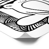 Grappige Halloween spleet-oog kikker kleurplaat Poster (Hoek)