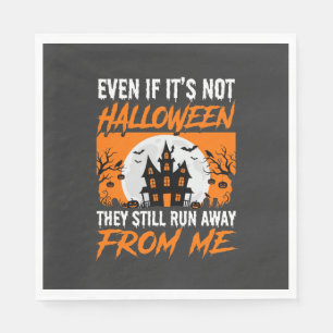 Grappige Halloween Spokenhuis Citaat Grafisch Servet