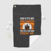 Grappige Halloween Spokenhuis Quote Grafisch Golfhanddoek (Insitu)