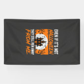 Grappige Halloween Spokenhuis Quote Grafisch Spandoek (Horizontaal)