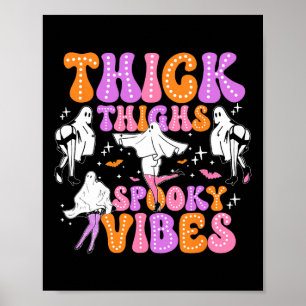 Grappige Halloween Spook Dikke Dijen Spooky Vibes Poster