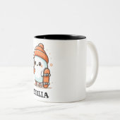 Grappige Halloween Spook Ghost Mok Skateboard Koff (Voorkant rechts)