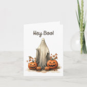 Grappige Halloween-spook-kerstkaart Bedankkaart (Voorkant)