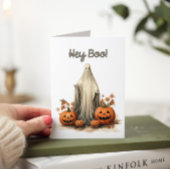 Grappige Halloween-spook-kerstkaart Bedankkaart