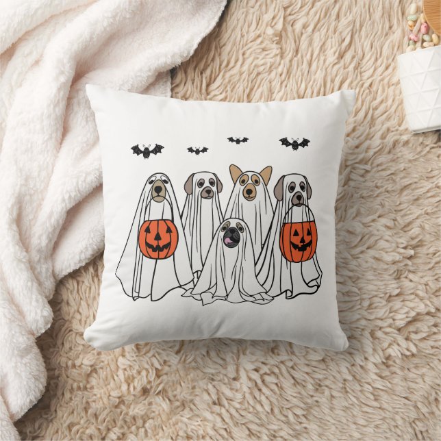 Grappige Halloween Spooky Dogs - СLeuke Spookhonde Kussen (Deken)