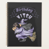 Grappige Halloween Spooky Oktober Verjaardags Heks Planner (Voorkant)