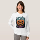 Grappige Halloween Spooky Pumpkin T-shirt (Voorkant volledig)