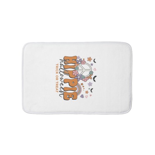 Grappige Halloween spreuk Hippie Halloween Badmat (Voorkant)