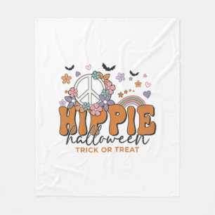 Grappige Halloween spreuk Hippie Halloween Fleece Deken