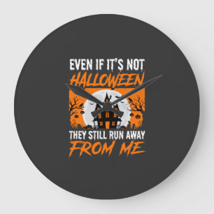 Grappige Halloween Spukhuis Quote Grafisch Grote Klok