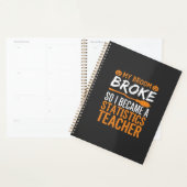 Grappige Halloween-statistieken Onderwijzer Bezemo Planner (Display)