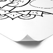 Grappige Halloween Sugar Glider Kleurplaat Poster (Hoek)