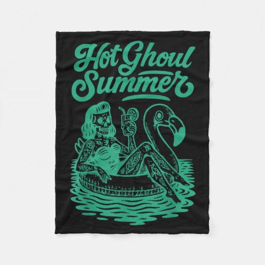 Grappige Halloween Summerween Zomer Zwembad Fleece Deken (Voorkant)