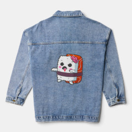 Grappige Halloween Sushi Monster Zombie Denim Jacket