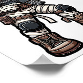 Grappige Halloween Tactical Mummy Army Mannen Vete Poster (Hoek)