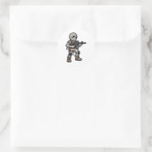 Grappige Halloween Tactical Mummy Army Mannen Vete Ronde Sticker (Tas)