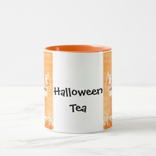 Grappige Halloween Tea Skele-ton Bat Crazy Cup Mok (Midden)