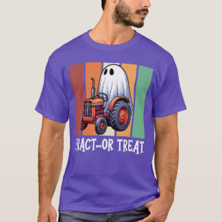 Grappige Halloween Tractor Ghost Boys Kinder truc T-shirt