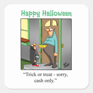 Grappige Halloween Trick or treat Stickers