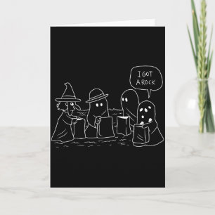 Grappige Halloween Trick-or-treating Clic Geesten Kaart
