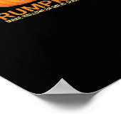 Grappige Halloween Trumpkin - Herfst Make Hallowee Poster (Hoek)