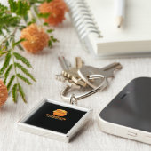 Grappige Halloween Trumpkin - Herfst Make Hallowee Sleutelhanger (Zijkant)