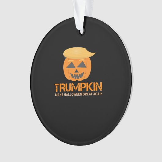 Grappige Halloween Trumpkin - Maak Halloween Great Ornament (voorkant)