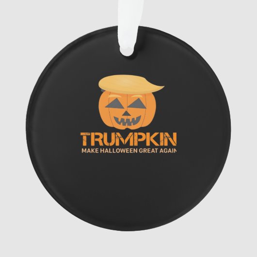 Grappige Halloween Trumpkin - Maak Halloween Great Ornament (voorkant)