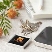 Grappige Halloween Trumpkin - Maak Halloween Great Sleutelhanger (Zijkant)