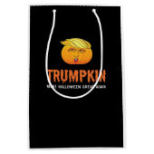 Grappige Halloween Trumpkin Medium Cadeauzakje (Voorkant)