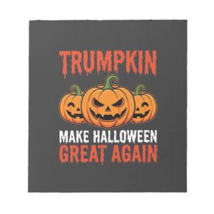 Grappige Halloween Trumpkin Pompoen Parodie Notitieblok