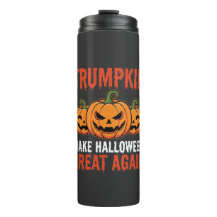 Grappige Halloween Trumpkin Pompoen Parodie Thermosbeker