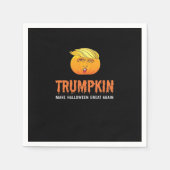 Grappige Halloween Trumpkin Servet (Voorkant)