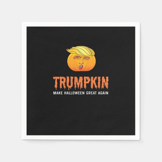 Grappige Halloween Trumpkin Servet (Voorkant)