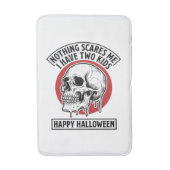 Grappige Halloween Twee Kinderen Schedel Shirt Ont Badmat (Voorkant Verticaal)