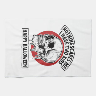 Grappige Halloween Twee Kinderen Schedel Shirt Ont Theedoek