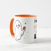 Grappige Halloween-typografie koffiemok Mok (Voorkant links)