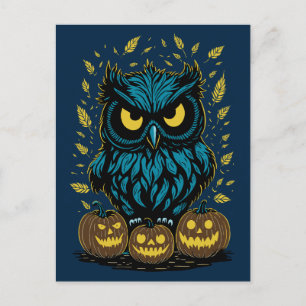 Grappige Halloween Uil Briefkaart