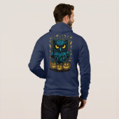Grappige Halloween Uil Hoodie (Achterkant volledig)