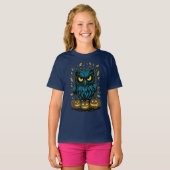 Grappige Halloween Uil T-shirt (Voorkant volledig)