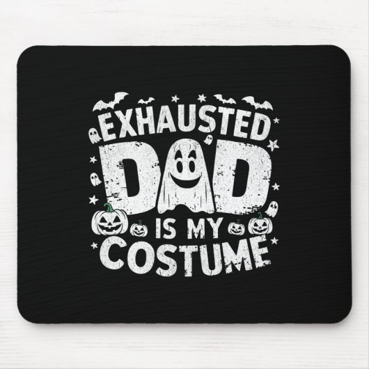 Grappige Halloween uitgeputte vader is mijn kostuu Muismat (Voorkant)